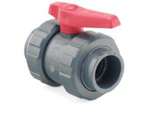 Válvula de Esfera PVC de 75 mm Hidroten serie estándar.