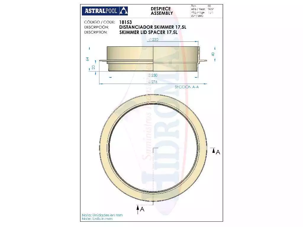 Astral Skimmer 17,5 L - Nekverlenger - Afbeelding 2