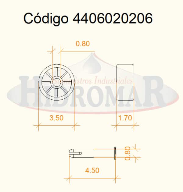 Limpiafondos Manual - Ruedas Limpiafondos - Imagen 2