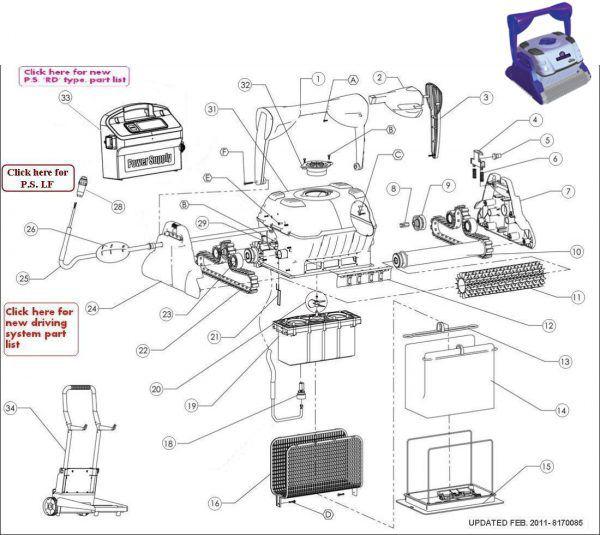Recambio limpiafondos Dolphin Tiberius - Hidromar