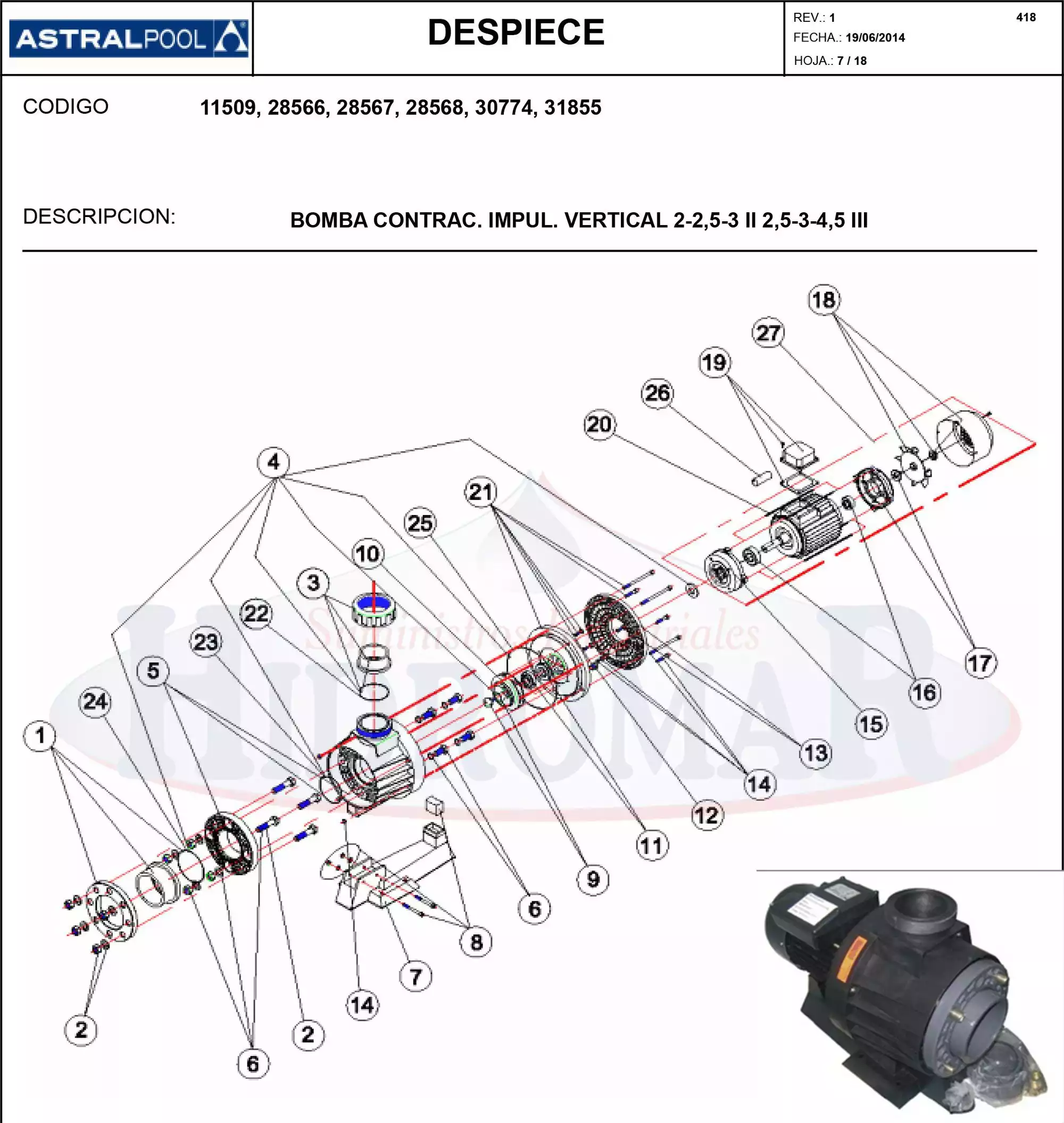 Cciv Astral Pump Spare