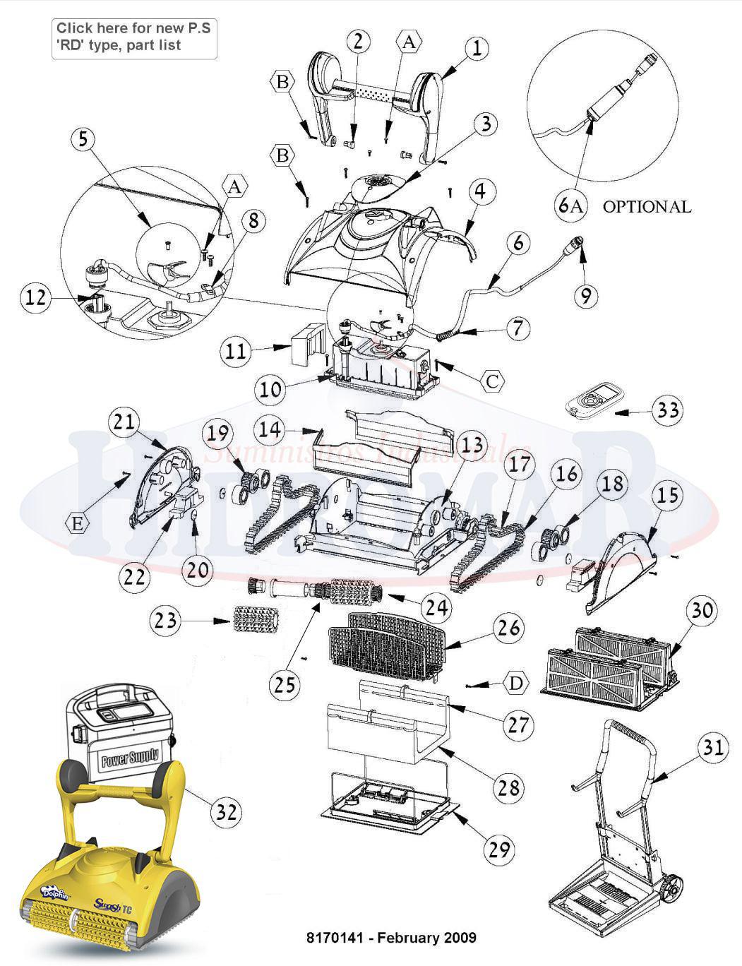 maytronics dolphin pool cleaner replacement parts