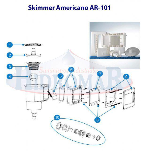Recambio Skimmer Americano Gre Ar101