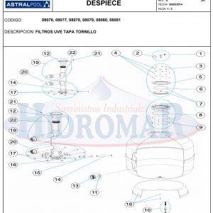 Recambio Filtro Uve Tapa Tornillo