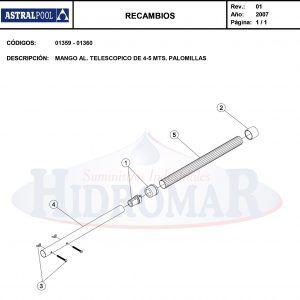 Recambio Mango Telescópico Aluminio Astral