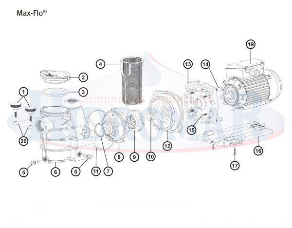 Recambio Bomba Hayward Max Flo/Powerline Plus/
