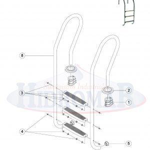 Recambio Escalera Mixta 2-3-4-5 Peldaños Plástico