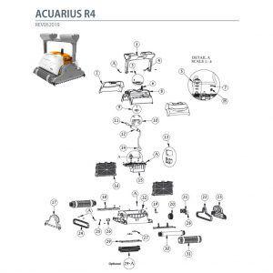 Recambio Limpiafondos Dolphin Acuarius R4