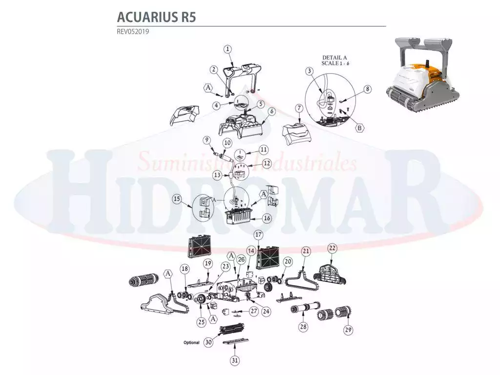 Recanvi Netejafons Dolphin Acuarius R5