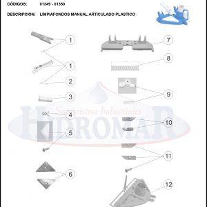 Recambio Limpiafondos Manual Articulado Plastico