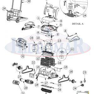 Recambio Limpiafondos Dolphin Pulit E70