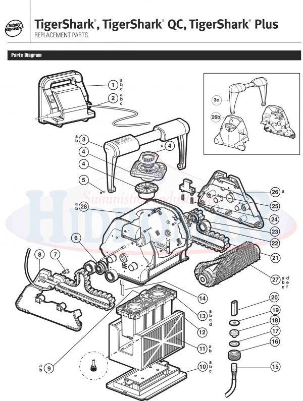Recambio Limpiafondos Hayward Tiger Shark