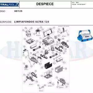 Ανταλλακτικό καθαριστικό πισίνας Ultra 125