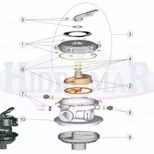 Goiko hautatzaile balbularen ordezkoa 1 1/2" - Laua