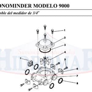 Despiece Econominder 9000 - Medidor De 3/4"