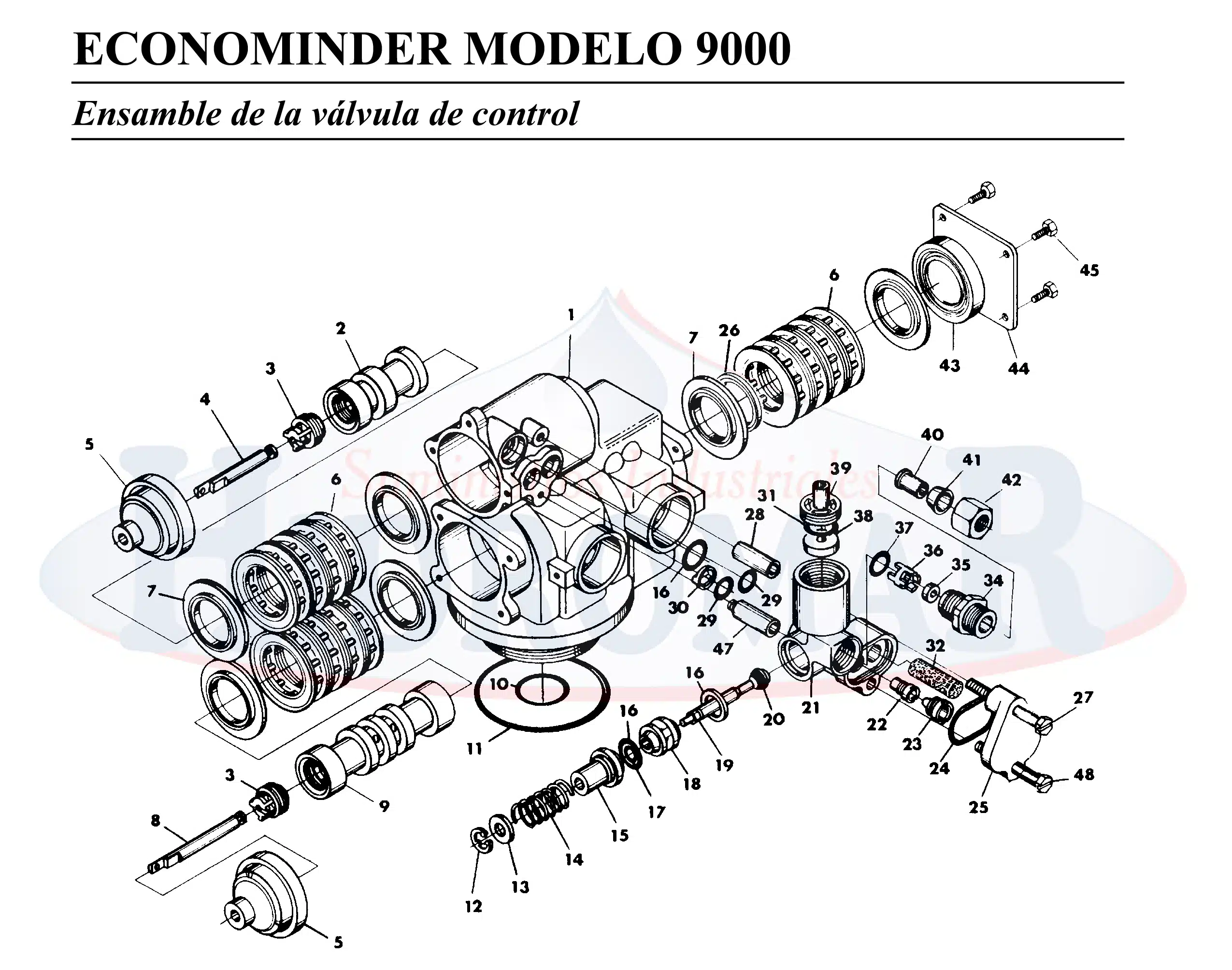 Exploded View Econominder 9000 - Control Valve