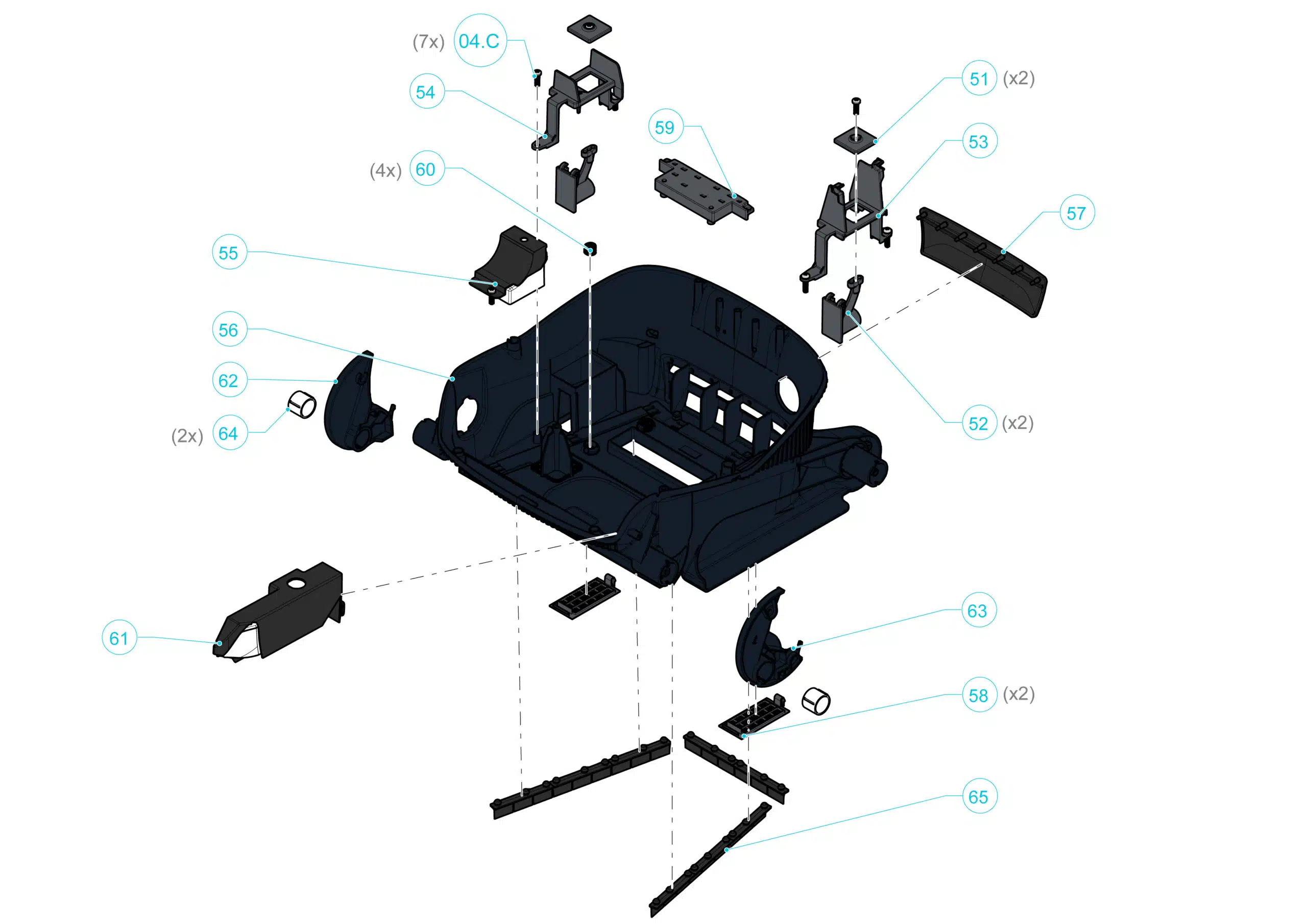Spare Pool Cleaner Chassis Dolphin Liberty 300