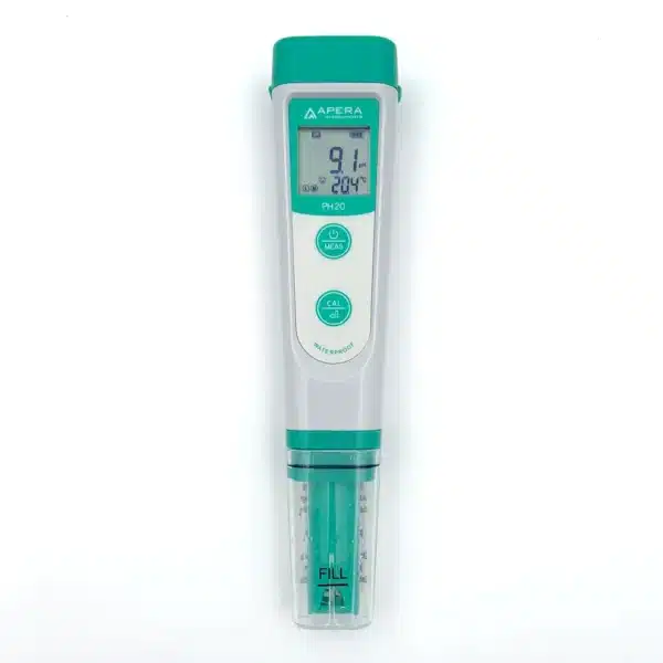 Medidor Apera PH20 en medición de pH en agua
