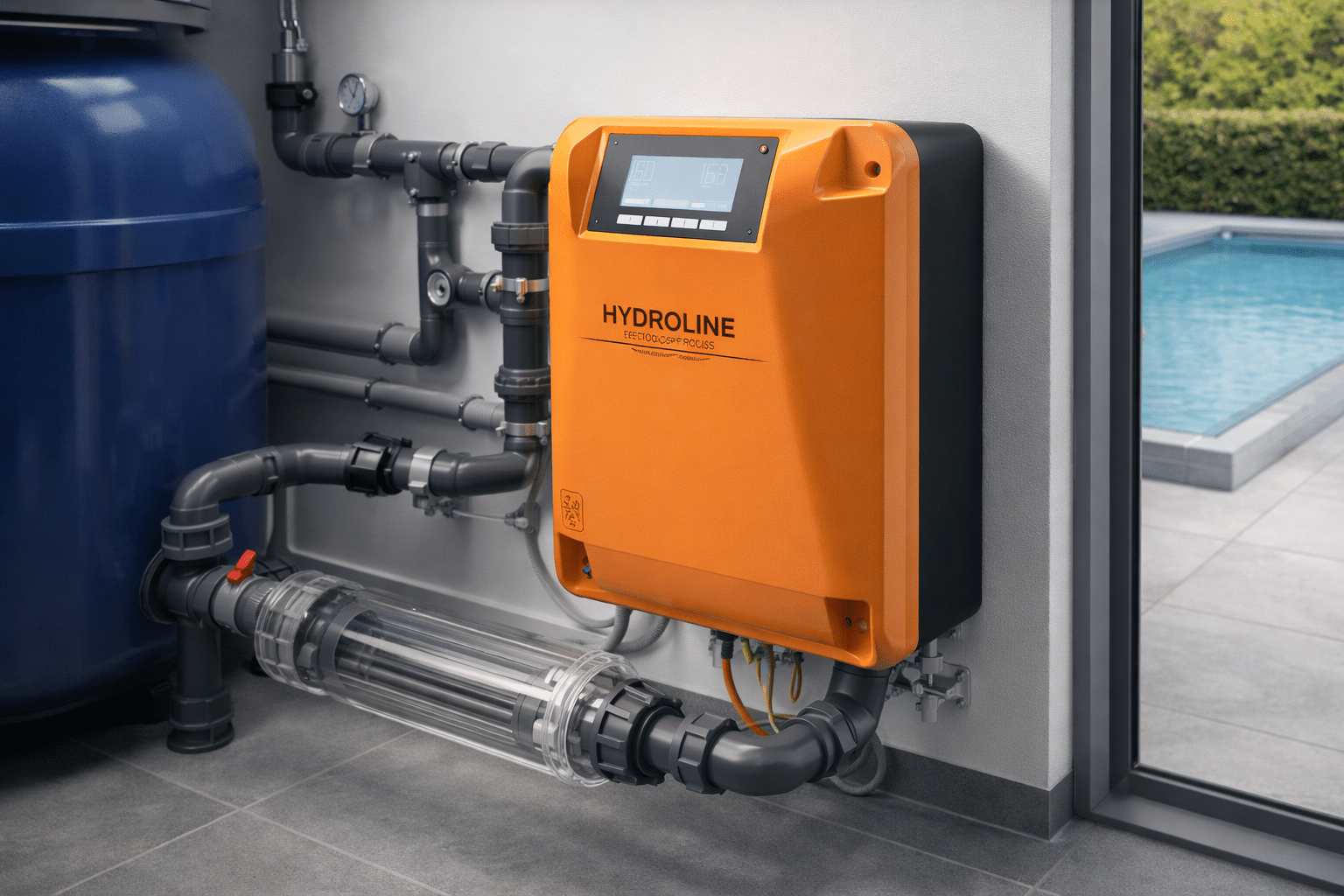 Clorador salino Hydroline HSS Pro Max con célula de titanio