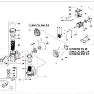 Despiece bomba Sirocco 75 / 100 / 150