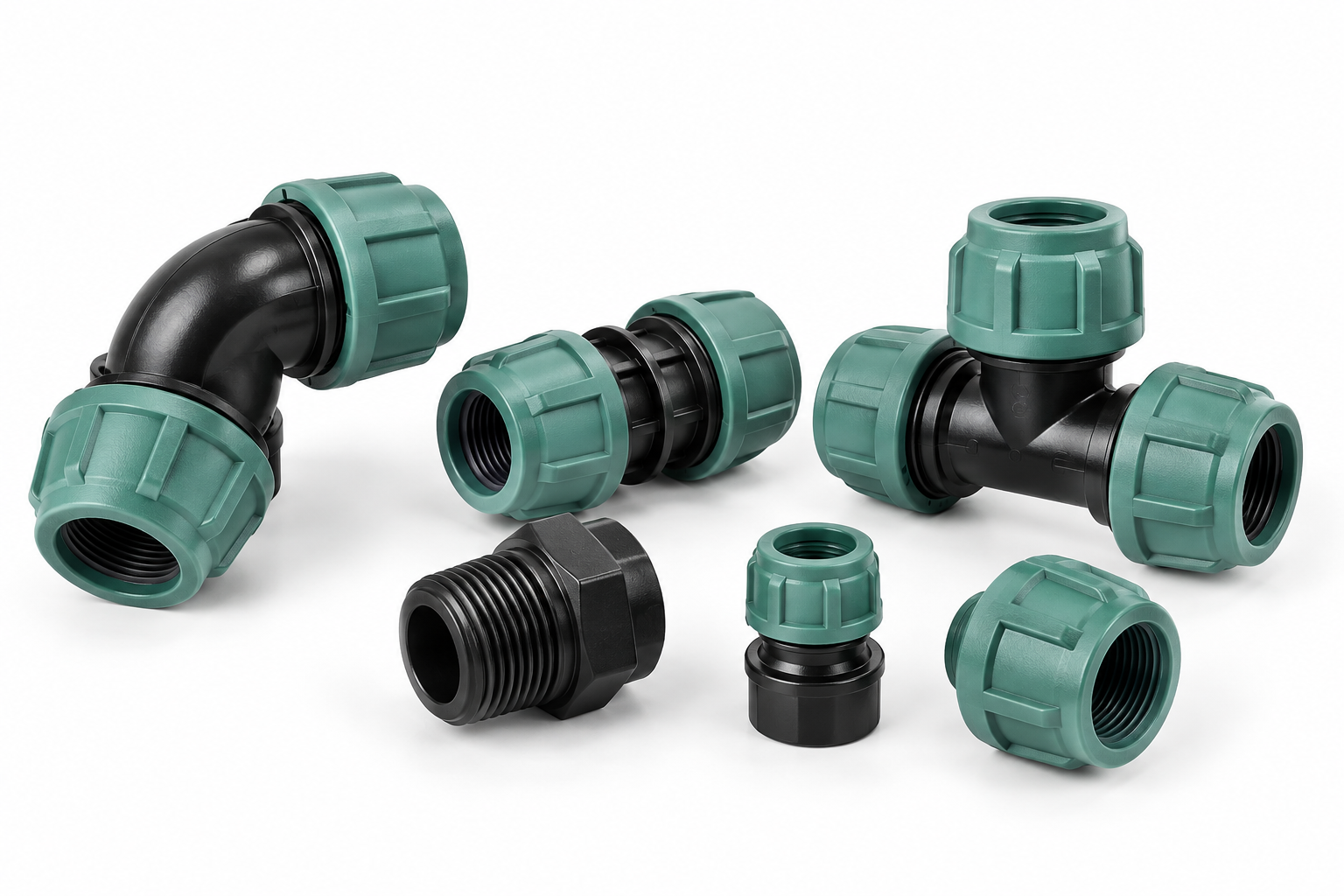 Accesorios para colectores de agua, riego y distribución hidráulica