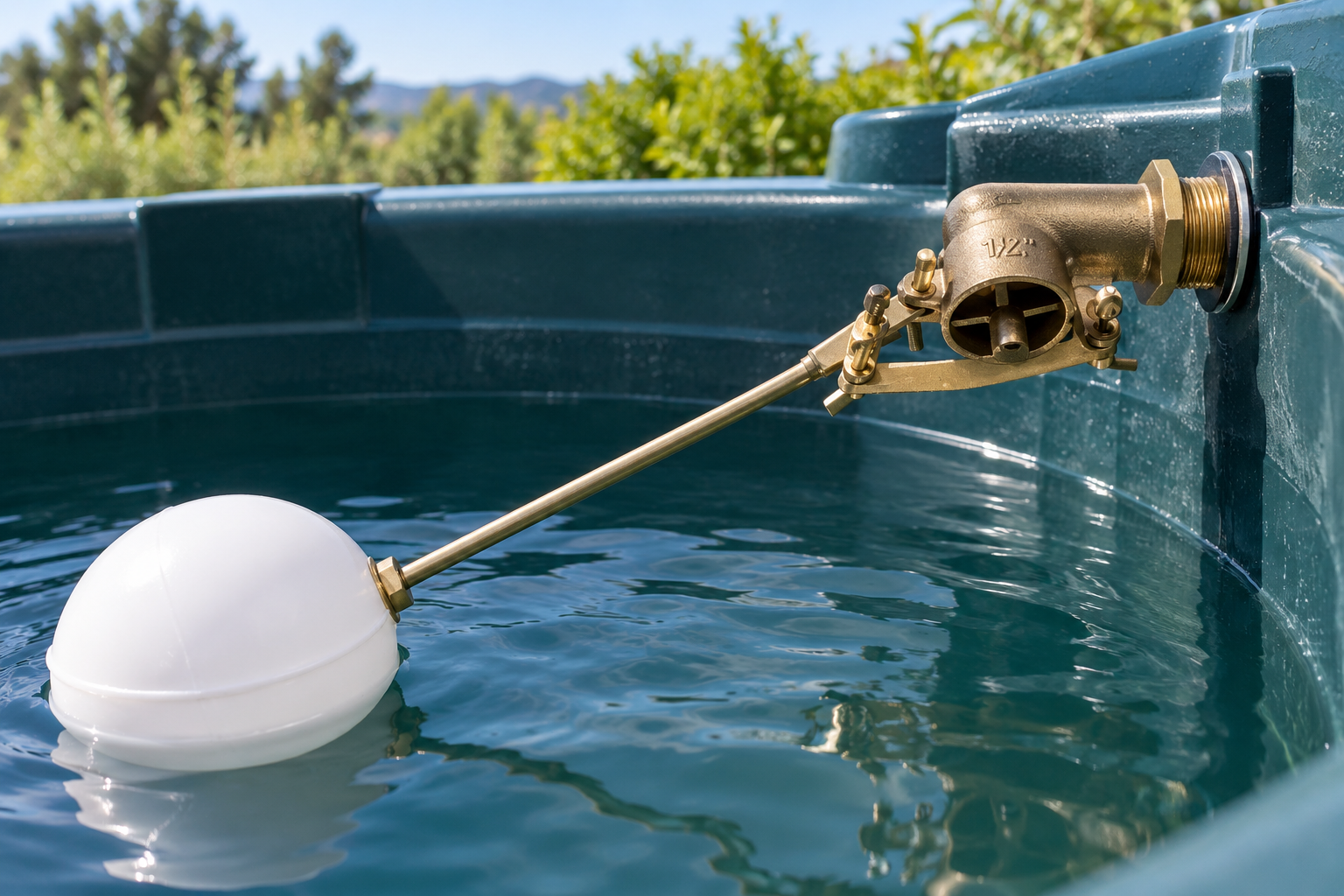 Válvula de flotador para depósitos de agua