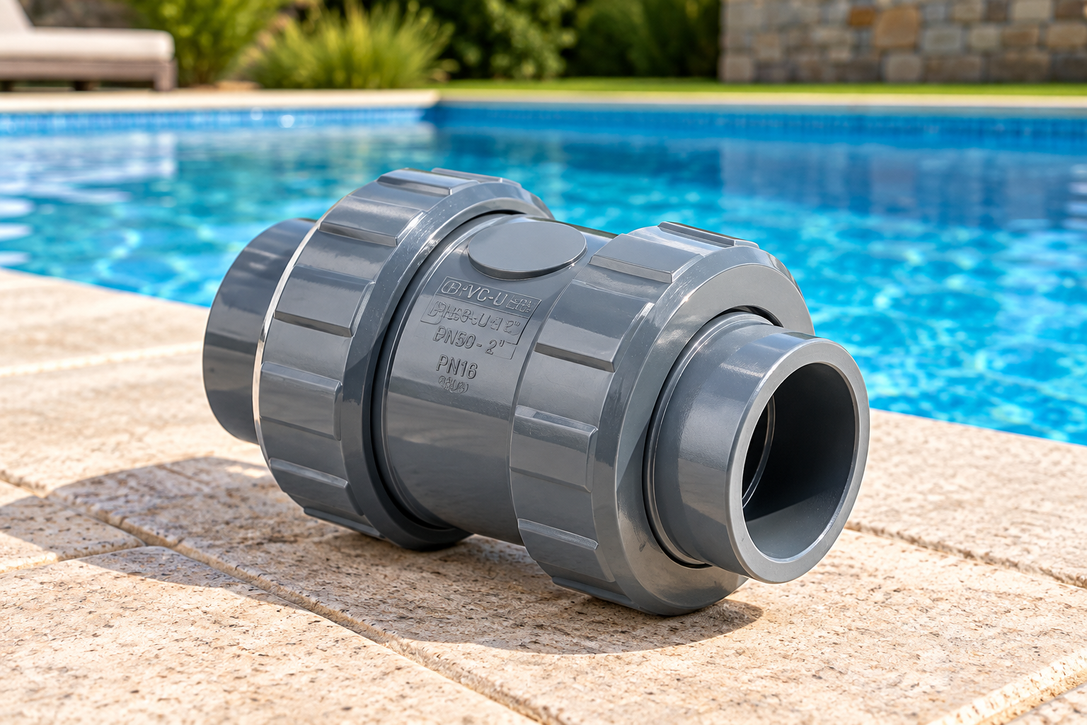 Válvula de retención de PVC para instalaciones de agua